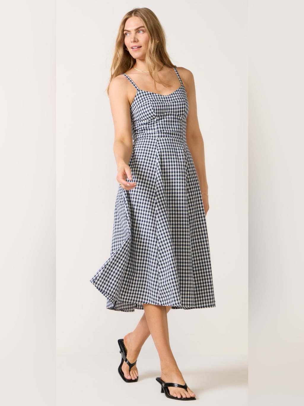 Women’s Evereve Constance Gingham Dress Small